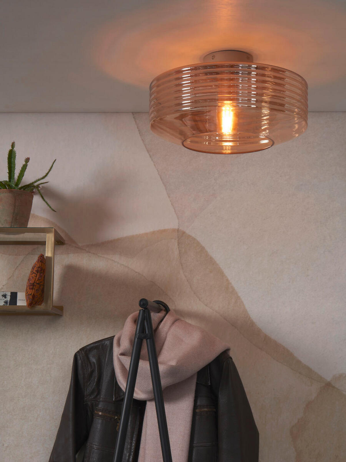 DECKENLEUCHTE  Smart 35/20 cm   - Bernsteinfarben, Trend, Glas (35/20cm) - It's about Romi
