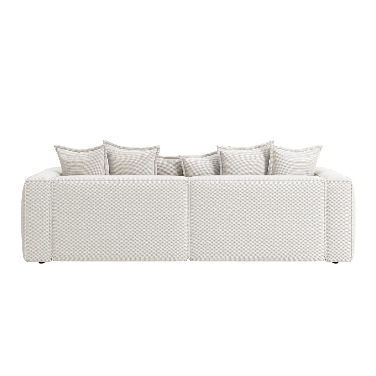 BIGSOFA in Mikrofaser Creme  - Creme/Schwarz, Modern, Textil (280/72/109cm) - MID.YOU