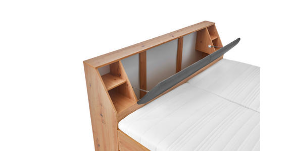 STAURAUMBETT 180/200 cm in Eiche Artisan - Eiche Artisan/Grau, KONVENTIONELL, Holzwerkstoff/Textil (180/200cm) - Carryhome