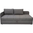 LIEGE in Flachgewebe Grau  - Schwarz/Grau, Basics, Kunststoff/Textil (205/90/95cm) - Xora
