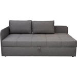 LIEGE in Flachgewebe Grau  - Schwarz/Grau, Basics, Kunststoff/Textil (205/90/95cm) - Xora