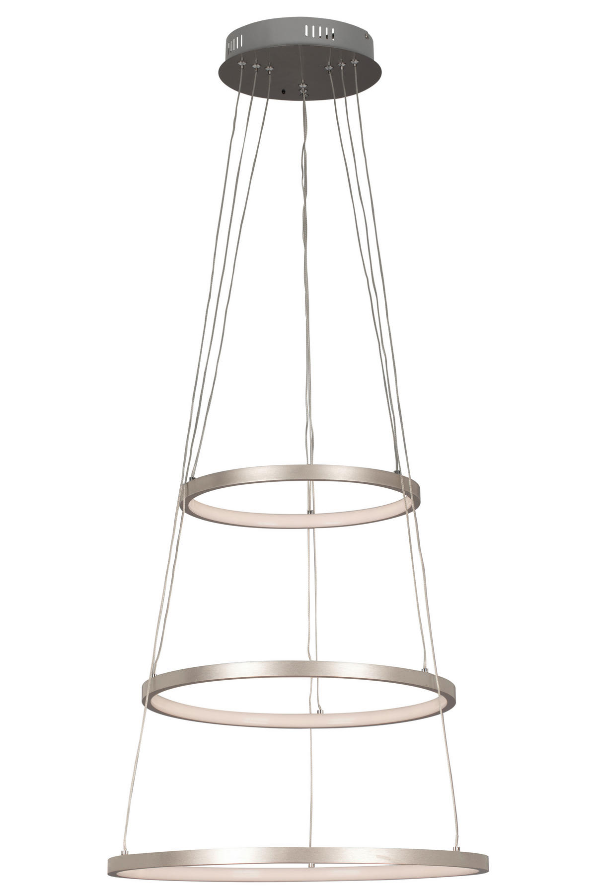LUSTRĂ LED  - culoare nichel, Trend, plastic/metal (50cm) - Novel