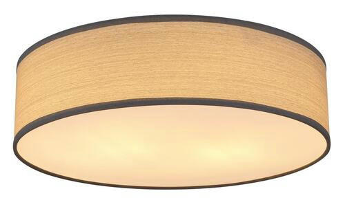 DECKENLEUCHTE VARIOS 38/10 cm   - Weiß/Grau, Design, Kunststoff/Metall (38/10cm) - Globo