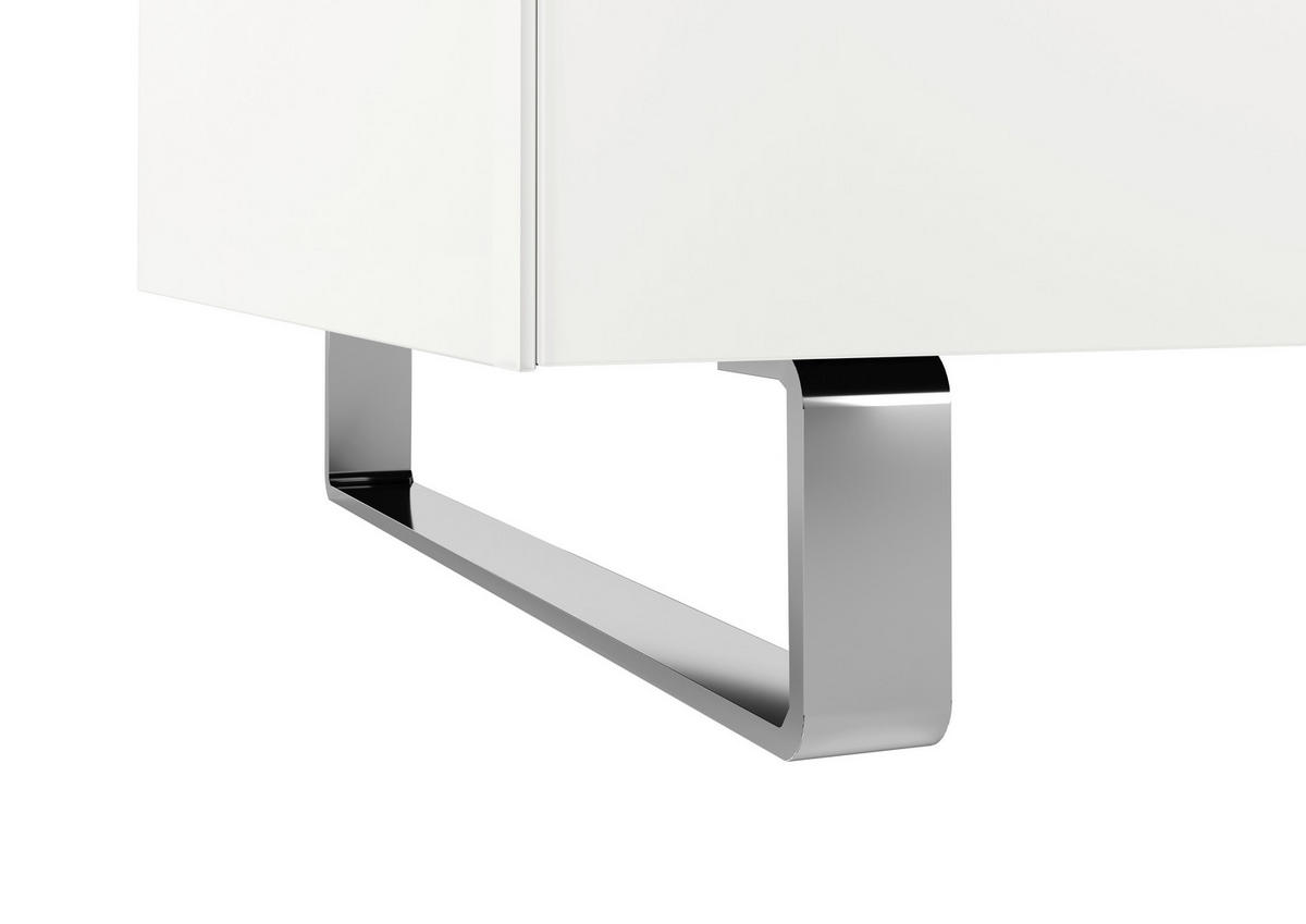 TV-ELEMENT - Chromfarben/Schwarz, MODERN, Glas/Holzwerkstoff (175,5/50,5/57,0cm) - Musterring