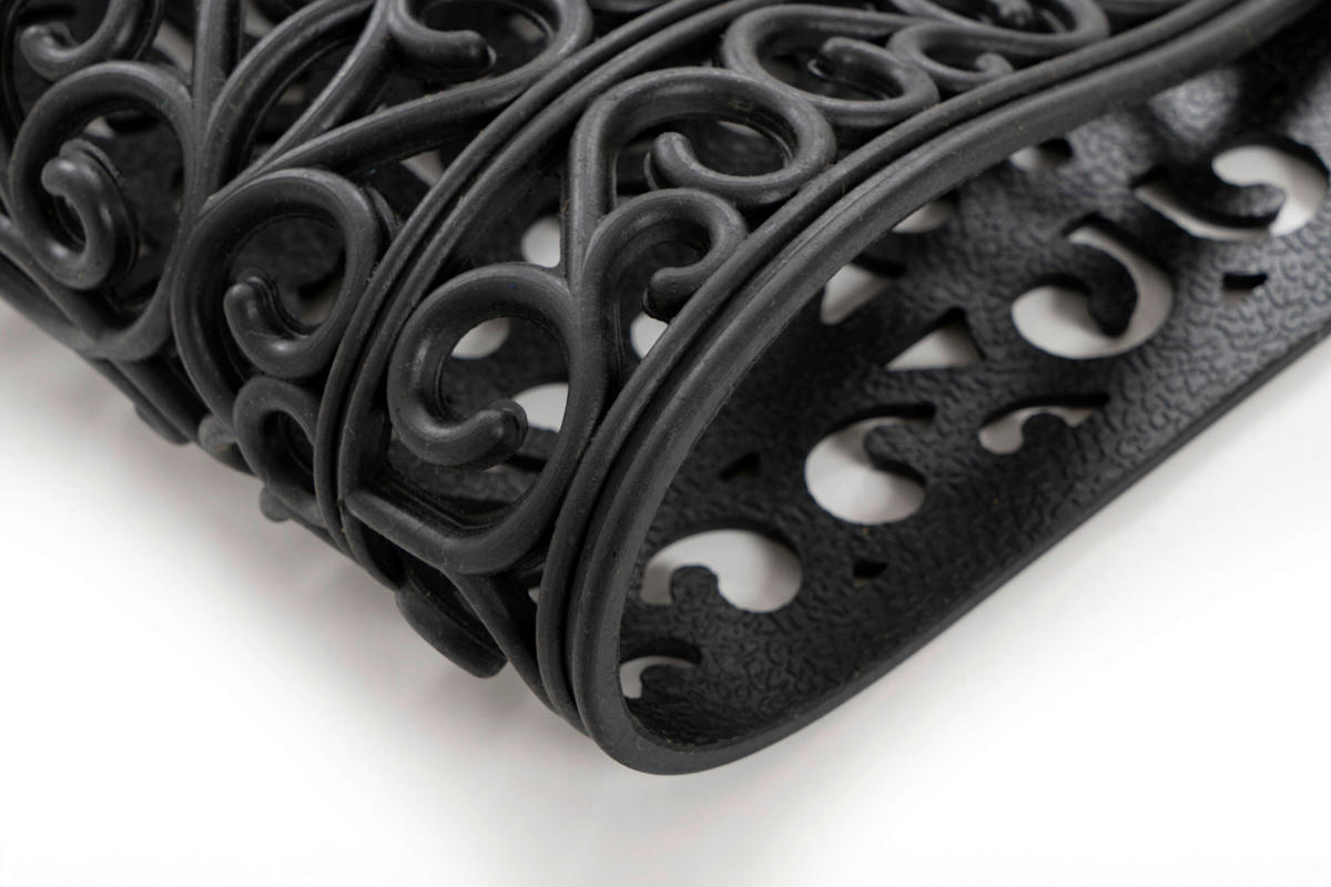 FUßMATTE 45/75 cm  - Schwarz, Basics, Kunststoff (45/75cm) - Kayoom