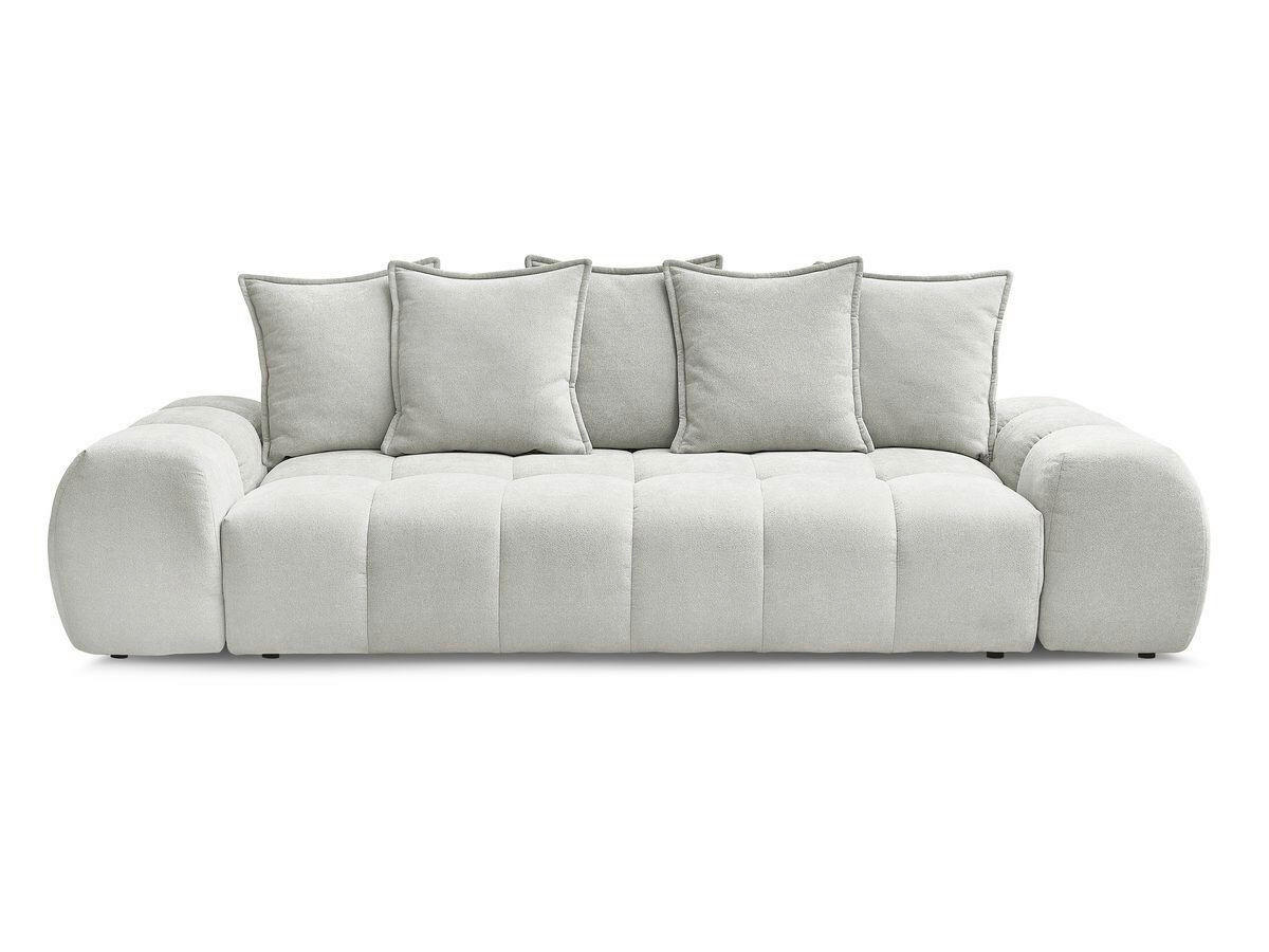 3-SITZER-SOFA EVEREST Struktur Hellgrau  - Hellgrau/Schwarz, MODERN, Kunststoff/Textil (278/90/115cm)