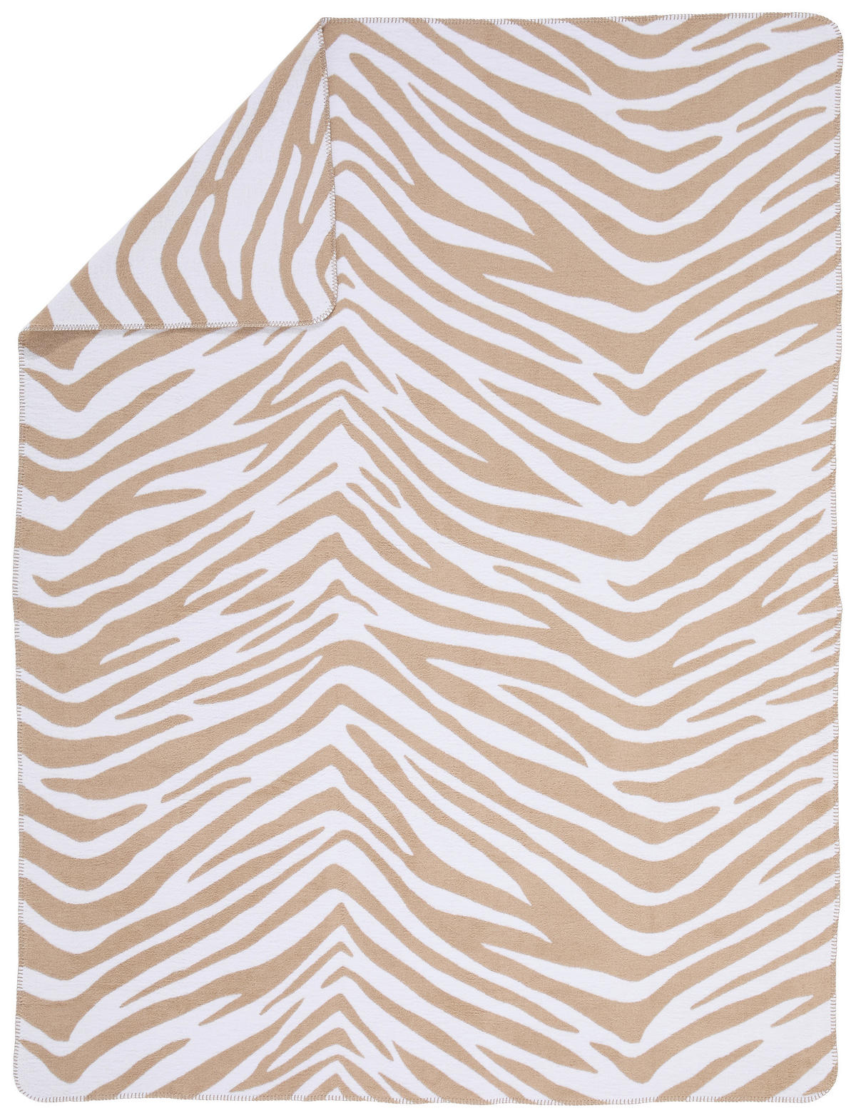 WOHNDECKE ZEBRA 150/200 cm  - Taupe/Weiß, Trend, Textil (150/200cm) - Dieter Knoll