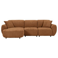 ECKSOFA  Flachgewebe Braun  - Schwarz/Braun, Konventionell, Kunststoff/Textil (155/285cm) - Milino