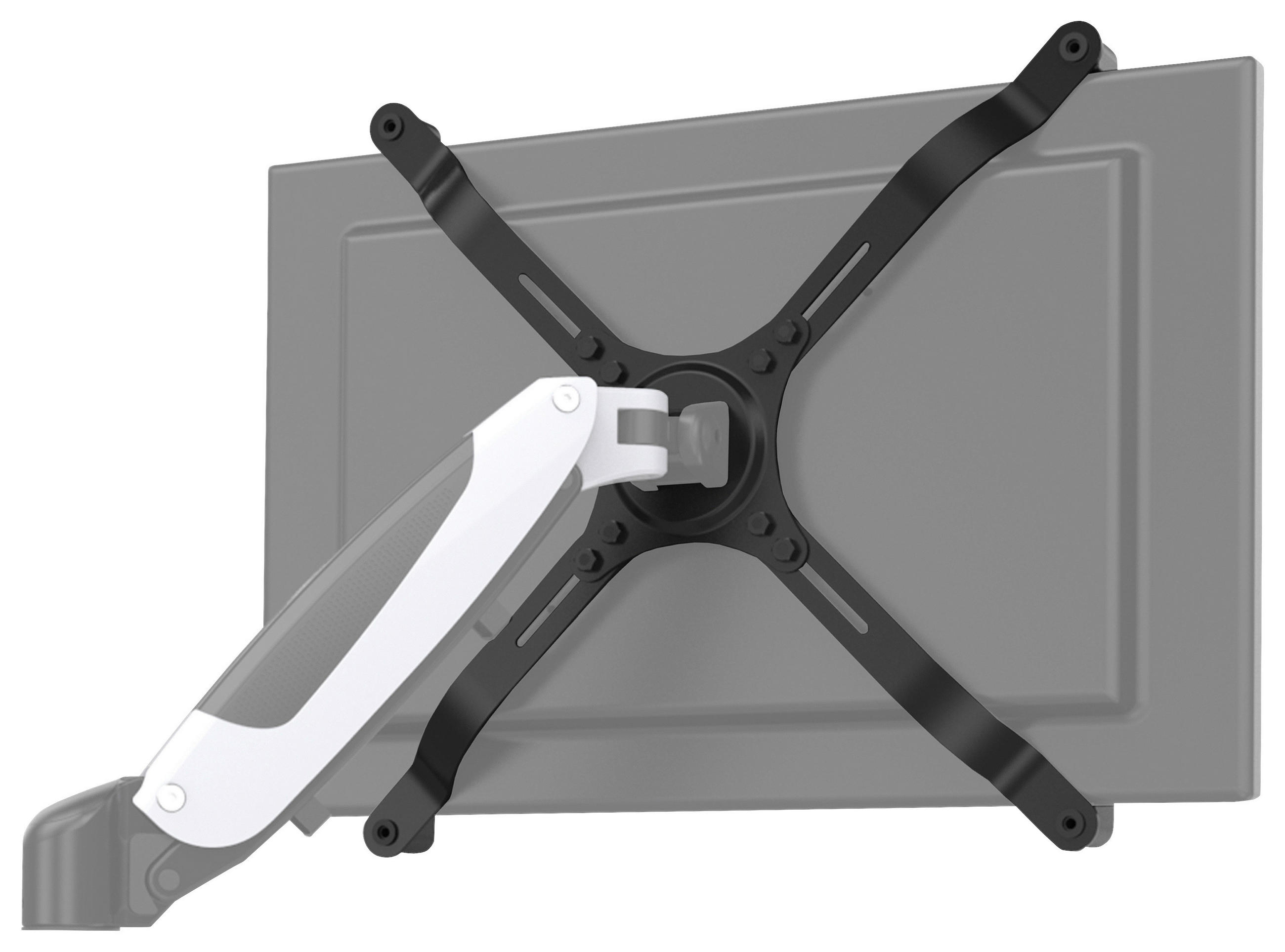 MONITOR-HALTERUNG  in Schwarz  - Schwarz, Basics, Metall (26,5/39,5/6,5cm) - MID.YOU