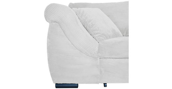 ECKSOFA Perlmutt Cord Zierkissen, Rückenkissen, Bettkasten, Schlaffunktion, Rücken echt, Liegefläche im Originalstoff  - Perlmutt/Schwarz, KONVENTIONELL, Textil/Metall (258/168cm) - Carryhome