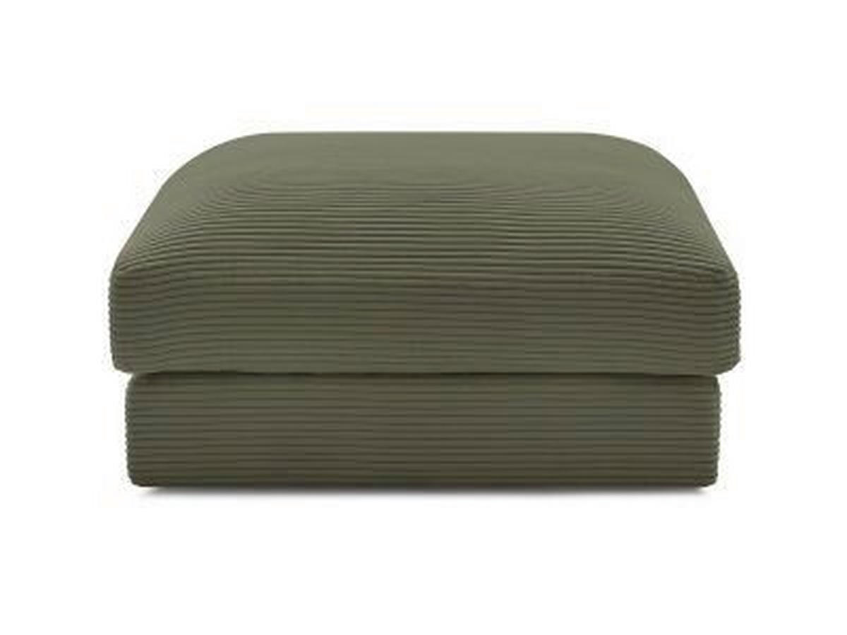 HOCKER LEONARD Cord Hellgrün  - Schwarz/Hellgrün, MODERN, Kunststoff/Textil (86/43/86cm)