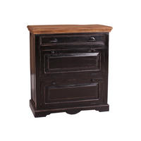 SCHUHSCHRANK Mangoholz massiv Schwarz, Honig  - Schwarz/Honig, Design, Holz/Holzwerkstoff (85/90/40cm) - MID.YOU