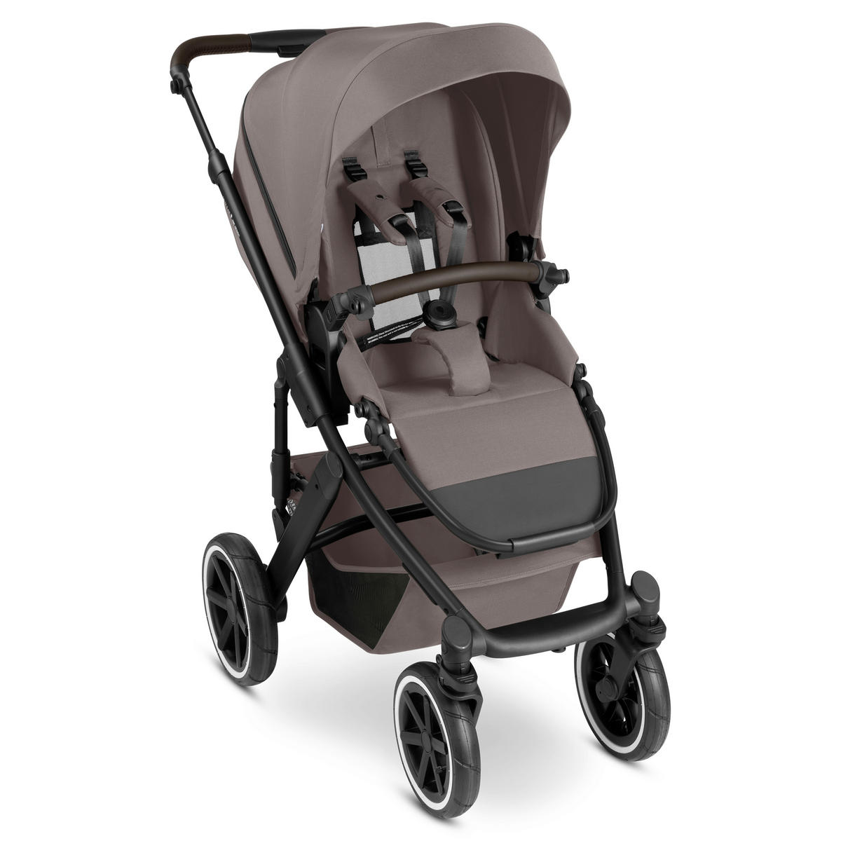 KINDERWAGENSET Salsa 5 Air Starter Set  - Graubraun/Schwarz, Basics, Textil/Metall (95.5/63/107,5cm) - ABC Design