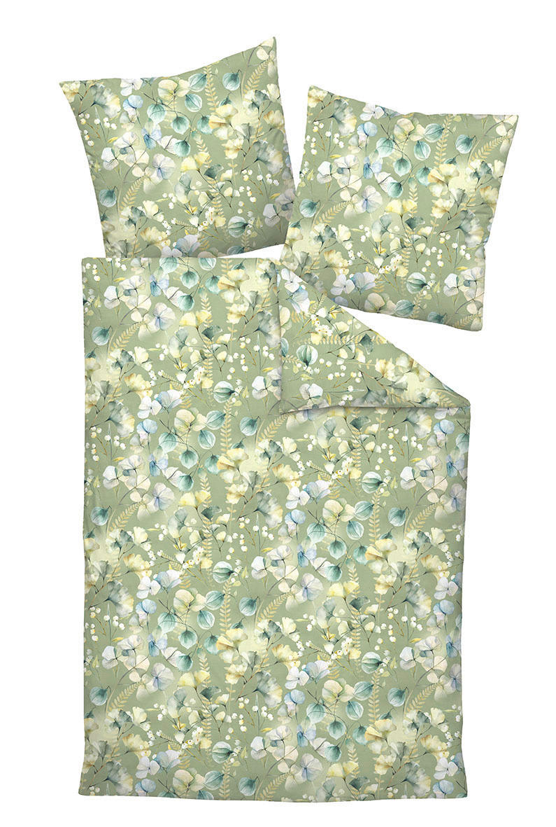 POSTELJNINA 135/200 cm mako saten zelena  - zelena, Design, tekstil (135/200cm) - Janine