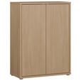 SCHUHSCHRANK 74,5/99,1/34,9 cm  - Eichefarben/Grau, MODERN, Holzwerkstoff/Kunststoff (74,5/99,1/34,9cm) - Carryhome