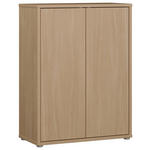 SCHUHSCHRANK 74,5/99,1/34,9 cm  - Eichefarben/Grau, MODERN, Holzwerkstoff/Kunststoff (74,5/99,1/34,9cm) - Carryhome