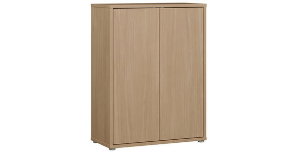 SCHUHSCHRANK 74,5/99,1/34,9 cm  - Eichefarben/Grau, MODERN, Holzwerkstoff/Kunststoff (74,5/99,1/34,9cm) - Carryhome