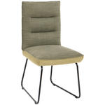 STUHL  in Stahl Flachgewebe Metall, Textil  - Schwarz/Grün, Design, Textil/Metall (49/93/59cm) - Dieter Knoll