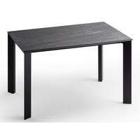 ESSTISCH Grau, Schwarz rechteckig  ausziehbar, in verschiedenen Größen erhältlich  - Schwarz/Grau, Design, Keramik/Metall (120-180/80/75cm) - home24