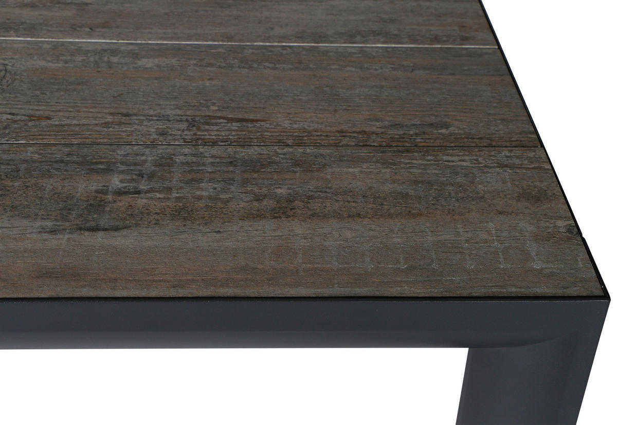 GARTENGARNITUR 5-teilig Aluminium  - Anthrazit, KONVENTIONELL, Keramik/Kunststoff (90/74/140cm) - Siena Garden