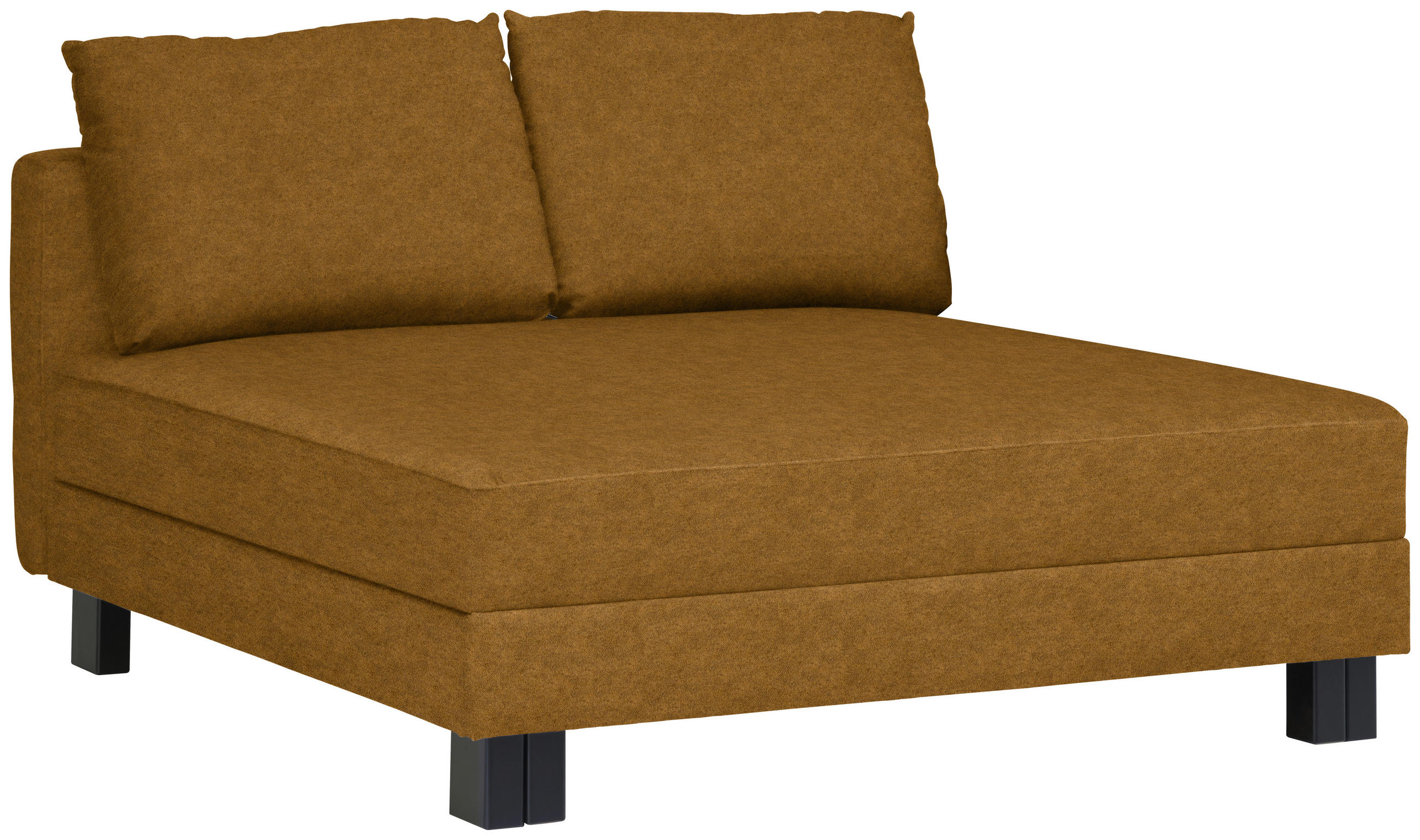 LIEGE  in Velours Messingfarben  - Eiche dunkel/Messingfarben, MODERN, Holz/Textil (137/72/155cm) - Joka