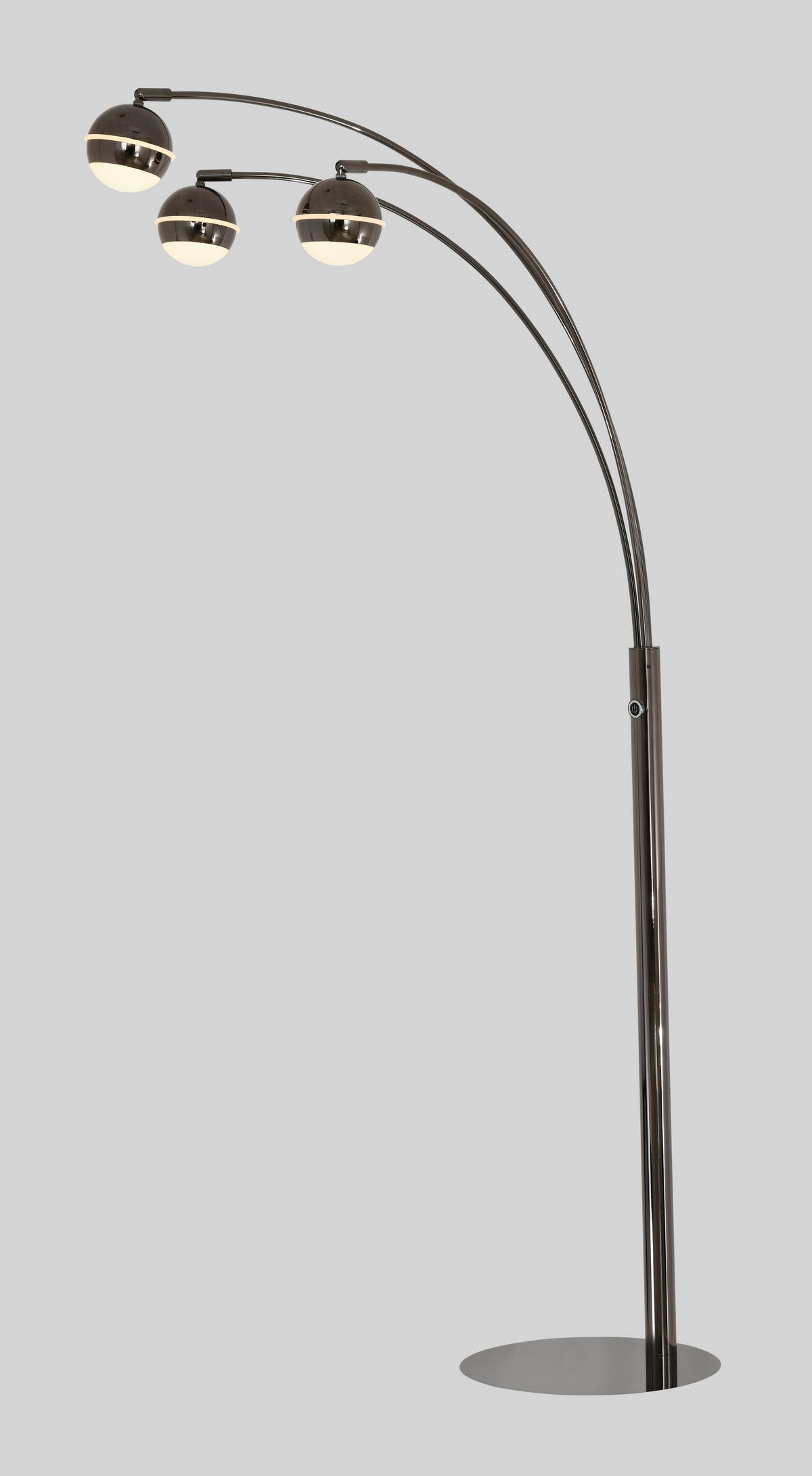 LED-STEHLEUCHTE Luberon 88/164,5/78 cm  - Schwarzchrom, Design, Kunststoff/Metall (88/164,5/78cm)