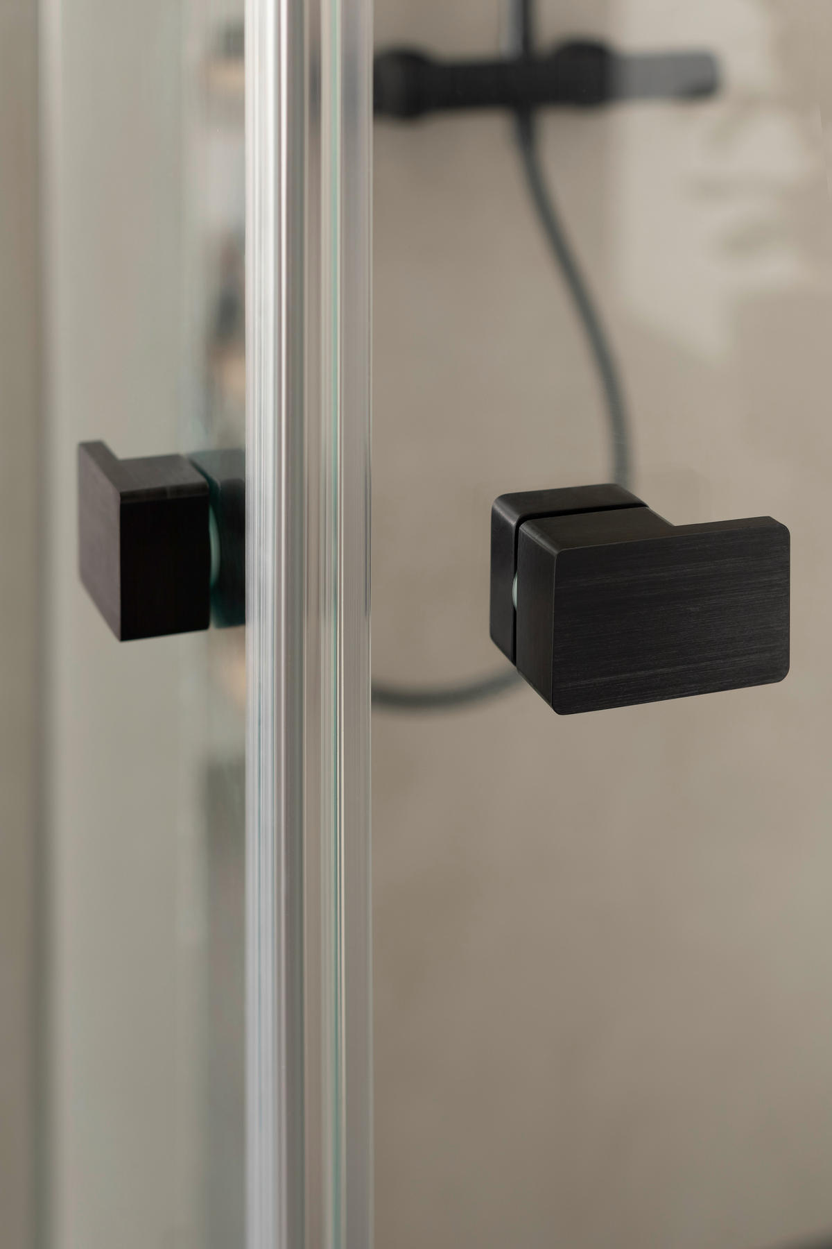 DUSCHKABINE 80/200/80 cm  in Schwarz  - Schwarz, MODERN, Glas/Metall (80/200/80cm) - Schöner Wohnen