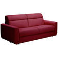 SCHLAFSOFA Cord Rot  - Rot/Schwarz, Design, Kunststoff/Textil (200/84/98cm) - Novel
