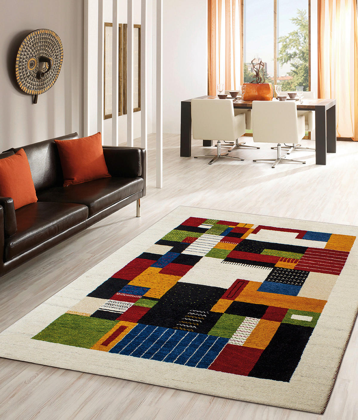 WOLLTEPPICH Wohnzimmer 250/350 cm Blau, Grün, Rot, Beige rechteckig  - Blau/Beige, KONVENTIONELL, Naturmaterialien/Textil (250/350cm) - Cazaris