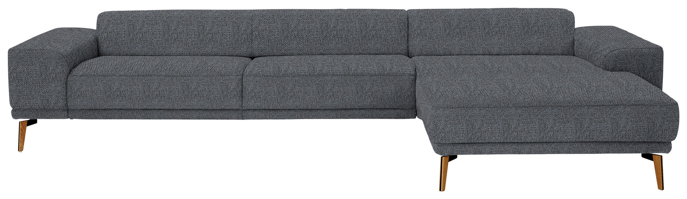ECKSOFA in Flachgewebe Anthrazit  334/193 cm  - Wildeiche/Anthrazit, Design, Holz/Textil (334/193cm) - Niels Andersson