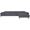 ECKSOFA in Flachgewebe Anthrazit  - Wildeiche/Anthrazit, Design, Holz/Textil (334/193cm) - Niels Andersson