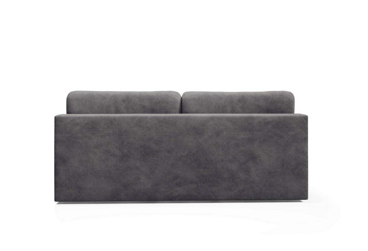 SCHLAFSOFA MARON in Samt Grau  - Schwarz/Grau, Design, Kunststoff/Textil (219/94/110cm) - Livetastic