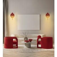 WANDLEUCHTE 13,5/21/24,5 cm  - Rot, Basics, Glas/Metall (13,5/21/24,5cm) - Osram