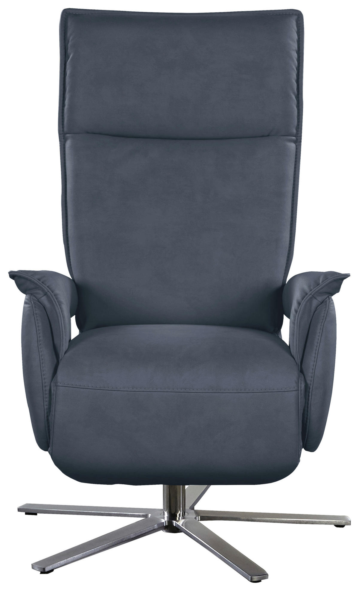 FERNSEHSESSEL in Blau, Grau  - Blau/Grau, Modern, Leder (77/116/80cm) - Livetastic