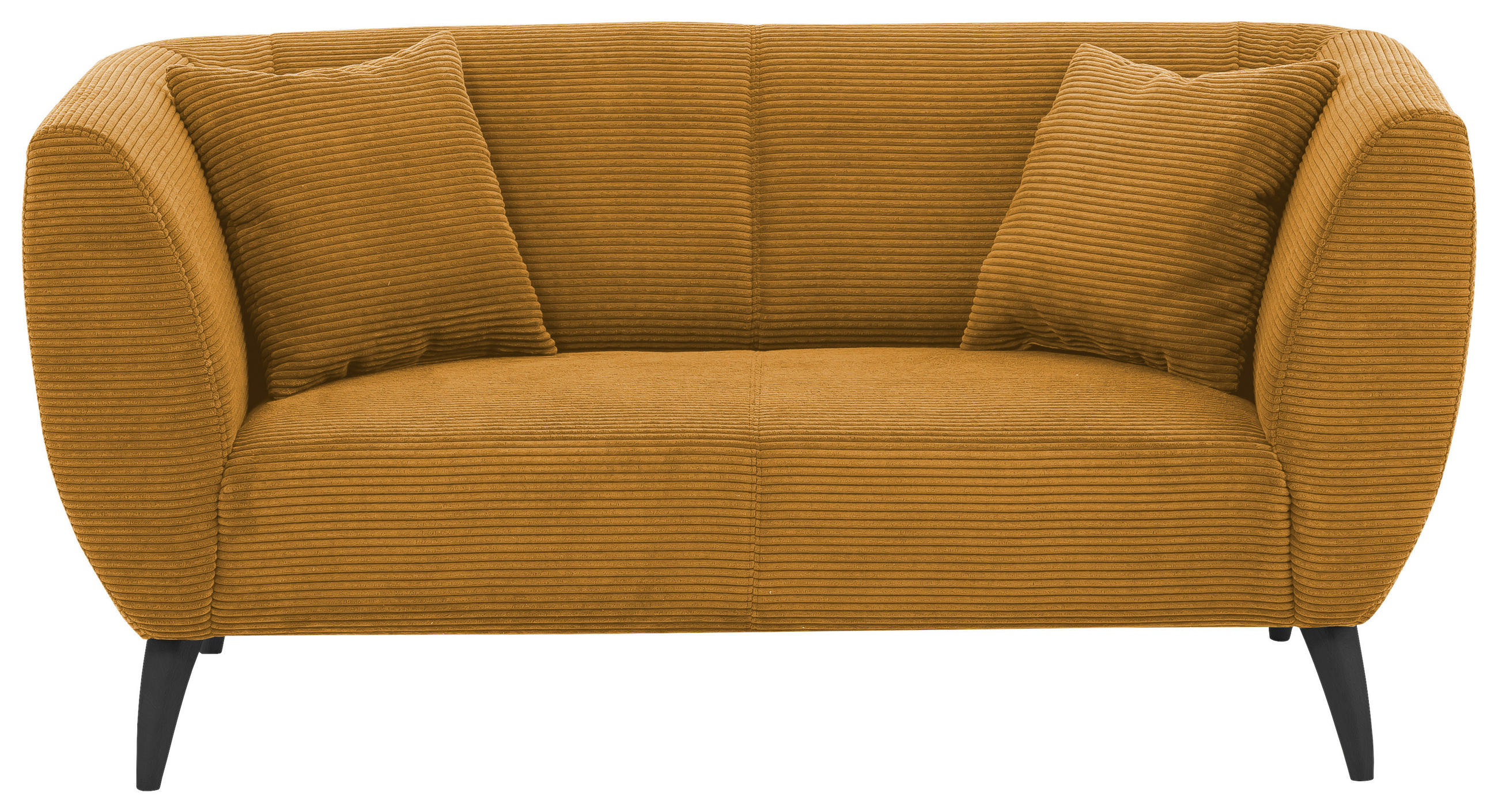 2-SITZER-SOFA Cord Goldfarben  - Goldfarben/Schwarz, MODERN, Holz/Textil (172/83/88cm) - MID.YOU
