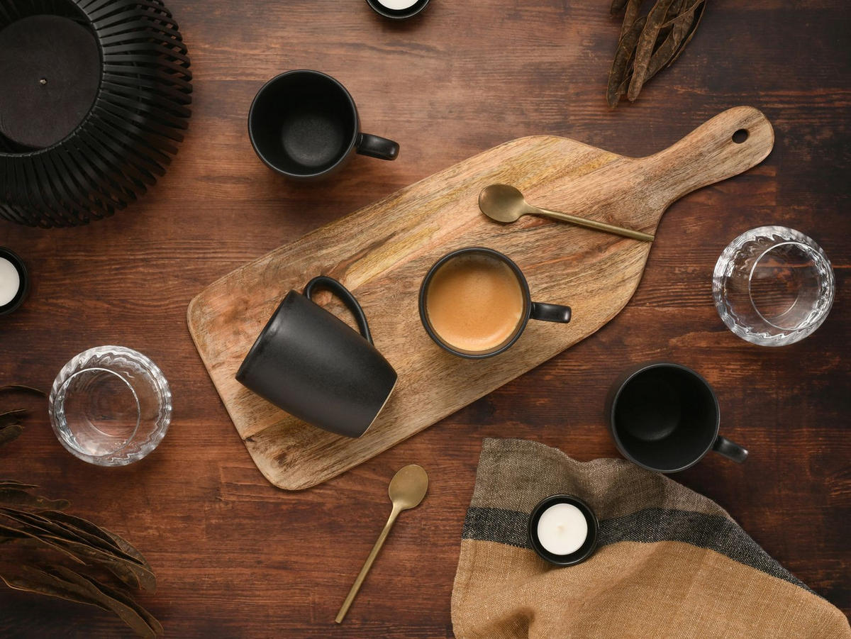 SET KAFFEMUGGAR Soft Touch Black 6 delar  - svart, Basics, keramik (300ml) - Creatable