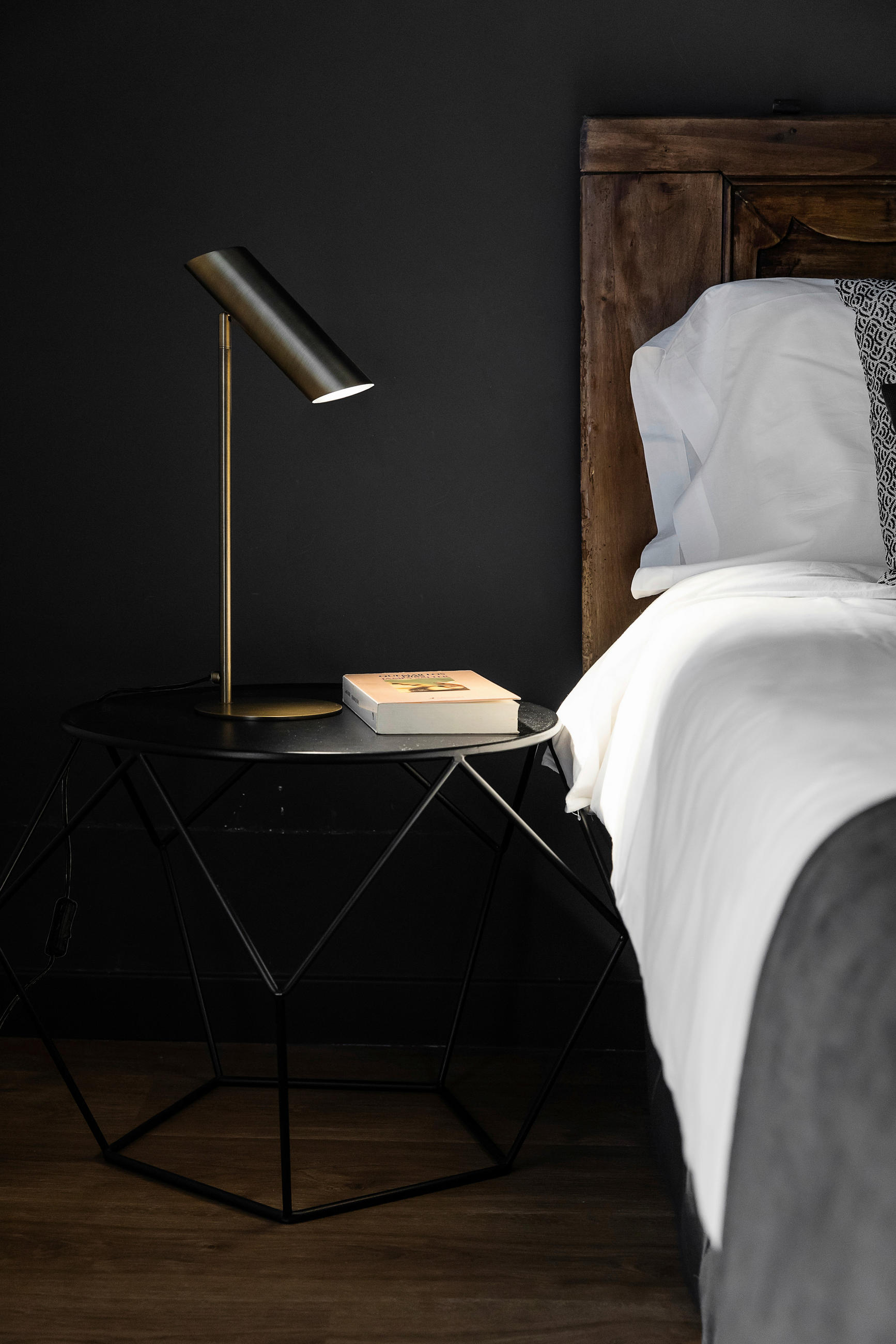 TISCHLEUCHTE 22/5.6/46 cm   - Bronzefarben, Design, Metall (22/5.6/46cm)