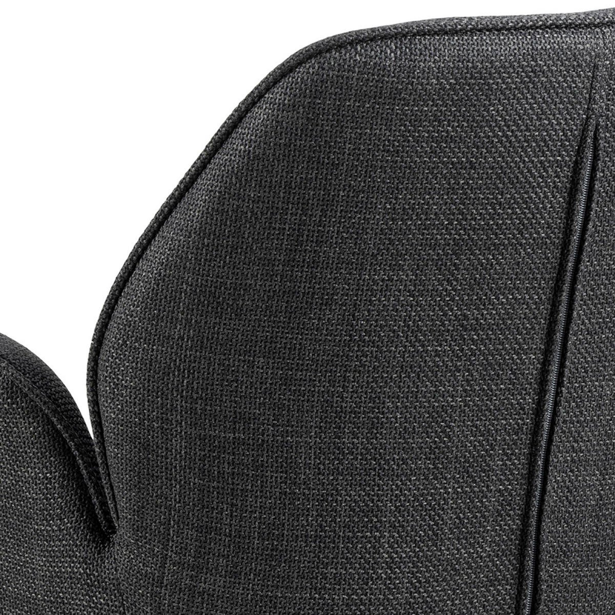 ŽIDLE S PODRUČKAMI, tkaná látka, tmavě šedá - černá/tmavě šedá, Design, kov/textil (61/90/62cm) - MID.YOU