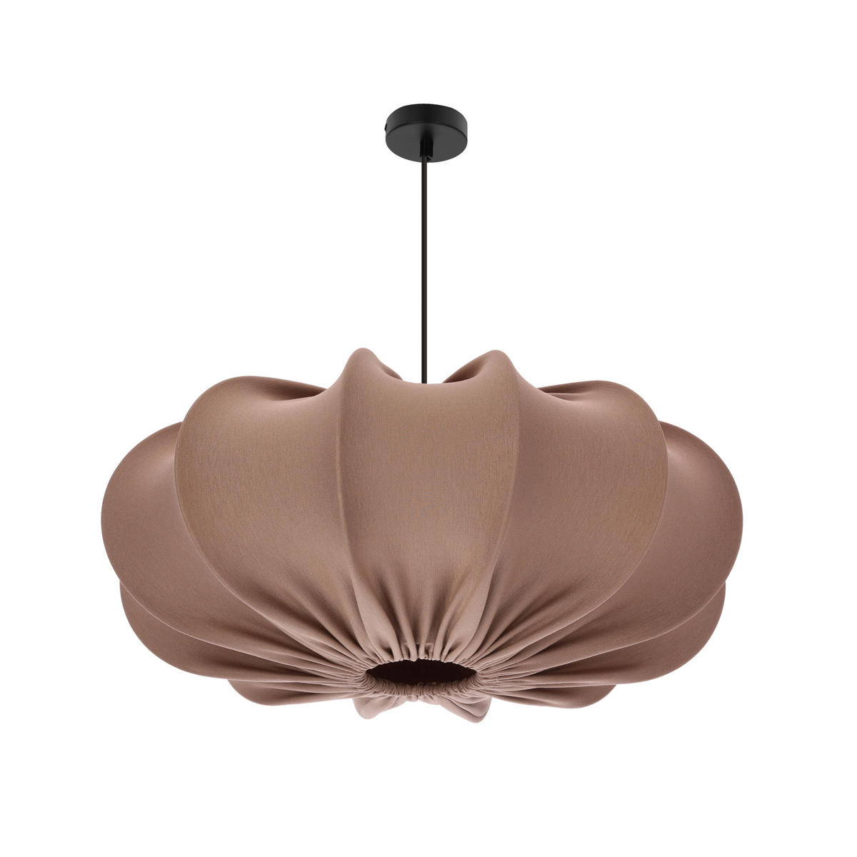 PENDELLEUCHTE 52/52/120 cm  - Schwarz/Mokka, KONVENTIONELL, Kunststoff/Metall (52/52/120cm)