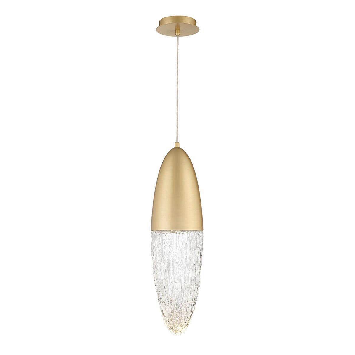PENDELLEUCHTE 70/16,5/70 cm  - Goldfarben, KONVENTIONELL, Glas/Metall (70/16,5/70cm) - Elstead Lighting