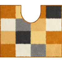 WC-VORLEGER Gelb, Schwarz, Weiß 49/60 cm  - Gelb/Schwarz, Basics, Kunststoff/Textil (49/60cm) - Grund