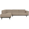 ECKSOFA Statement Beige Bouclé  - Beige/Schwarz, Design, Holz/Textil (210/274cm) - Livetastic