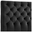 POLSTERBETT gepolstertes Kopfteil Schwarz 180/200 cm  - Schwarz, KONVENTIONELL, Kunststoff/Textil (180/200cm) - Carryhome