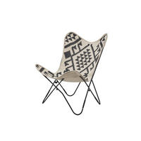 KLAPPSESSEL in Metall, Textil Schwarz, Weiss  - Weiss/Schwarz, Konventionell, Textil/Metall (75/90/75cm) - MID.YOU