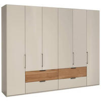 KLEIDERSCHRANK in Eichefarben, Champagner  - Champagner/Eichefarben, Design, Glas/Holz (300/236/58cm) - Dieter Knoll
