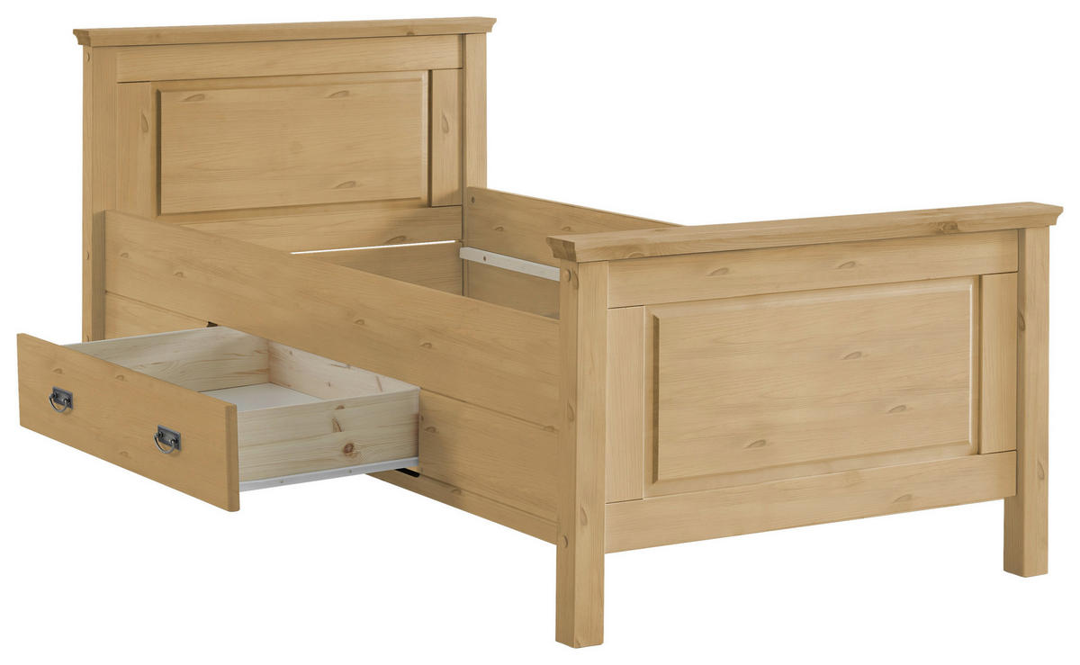 BETT 90/200 cm  in Laugenfarbig  - Laugenfarbig, ROMANTIK / LANDHAUS, Holz (90/200cm) - Boxxx