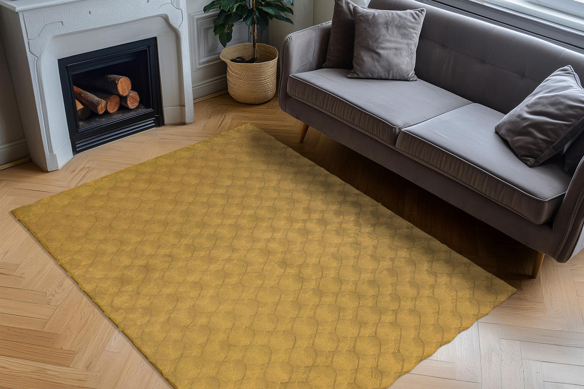 HOCHFLORTEPPICH 200/290 cm My Diamond Cut Gelb  - Gelb, Design, Textil (200/290cm) - Obsession