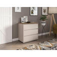 KOMMODE , 80,1/78,8/48 cm, 3 Schublade(n)  - Kaschmir/Eichefarben, Design, Holzwerkstoff/Kunststoff (80,1/78,8/48cm) - Carryhome