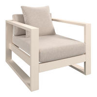 LOUNGESESSEL Aluminium  - Beige, Design, Textil/Metall (76/60/90cm) - Amatio