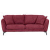 BIGSOFA Chenille Bordeaux  - Bordeaux/Schwarz, KONVENTIONELL, Textil/Metall (215/70/98cm) - Carryhome